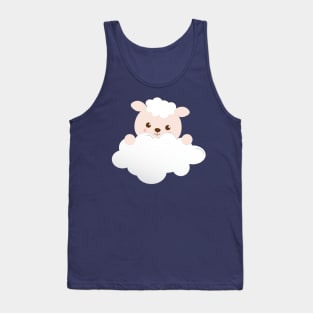 Cute Lamb on a Cloud Tank Top